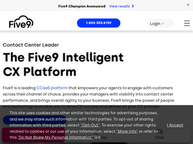 'five9.com' screenshot