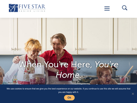 'fivestarseniorliving.com' screenshot