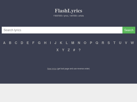 'flashlyrics.com' screenshot