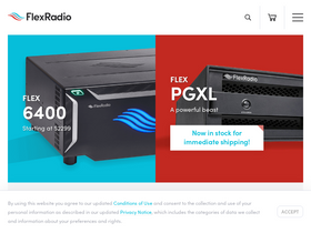 'flexradio.com' screenshot