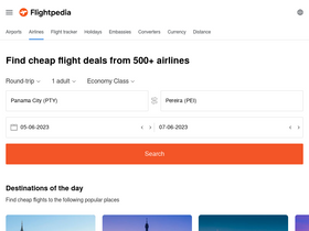 'flightpedia.org' screenshot