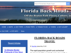 'florida-backroads-travel.com' screenshot