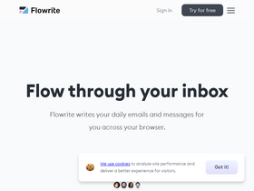 'flowrite.com' screenshot
