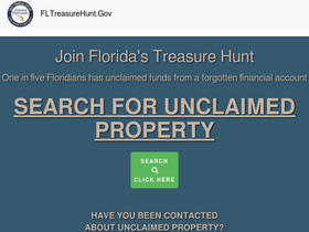'fltreasurehunt.gov' screenshot