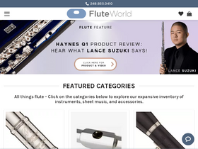 'fluteworld.com' screenshot