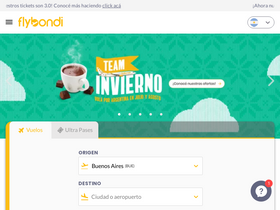 'flybondi.com' screenshot
