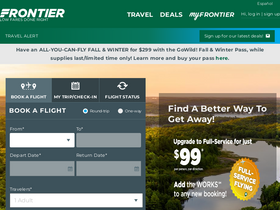 'flyfrontier.com' screenshot