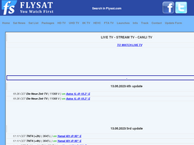 'flysat.com' screenshot