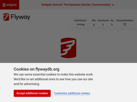 'flywaydb.org' screenshot