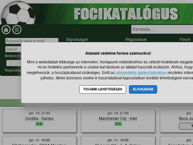 'focikatalogus.hu' screenshot