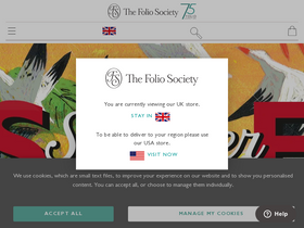 'foliosociety.com' screenshot