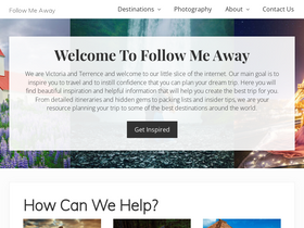 'followmeaway.com' screenshot