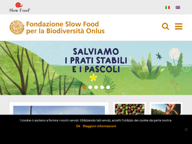 'fondazioneslowfood.com' screenshot