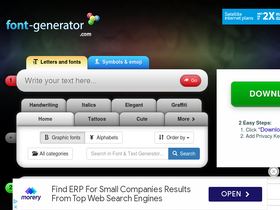 'font-generator.com' screenshot