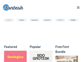 'fontesk.com' screenshot
