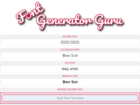 'fontgeneratorguru.com' screenshot