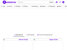 'fontmirror.com' screenshot