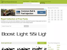 'fontpalace.com' screenshot