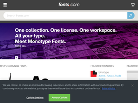 'fonts.com' screenshot