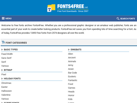 'fonts4free.net' screenshot