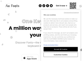'fontskeyboard.com' screenshot