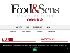 'foodandsens.com' screenshot