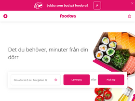 'foodora.se' screenshot