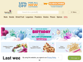 'foodtolive.com' screenshot