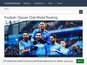 'footballdatabase.com' screenshot