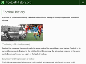 'footballhistory.org' screenshot