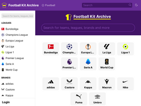 'footballkitarchive.com' screenshot