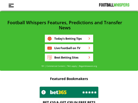 'footballwhispers.com' screenshot