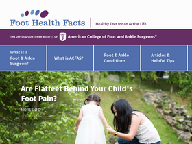 'foothealthfacts.org' screenshot