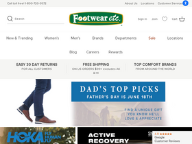 'footwearetc.com' screenshot