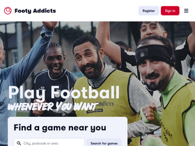 'footyaddicts.com' screenshot
