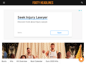 'footyheadlines.com' screenshot