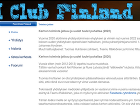 'fordclub.fi' screenshot