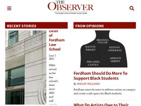 'fordhamobserver.com' screenshot