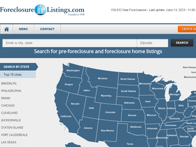 'foreclosurelistings.com' screenshot