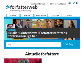 'forfatterweb.dk' screenshot
