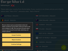 'forgeworld.co.uk' screenshot
