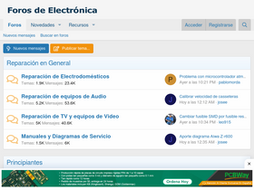 'forosdeelectronica.com' screenshot