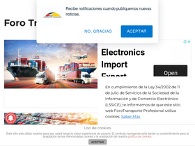 'forotransporteprofesional.es' screenshot