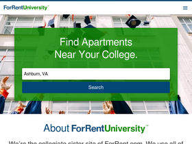 'forrentuniversity.com' screenshot
