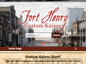 'forthenrycustomknives.com' screenshot
