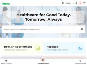 'fortishealthcare.com' screenshot