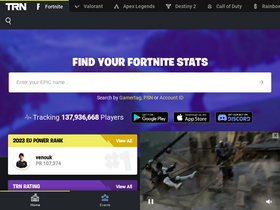 'fortnitetracker.com' screenshot