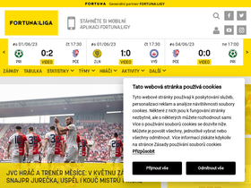 'fortunaliga.cz' screenshot