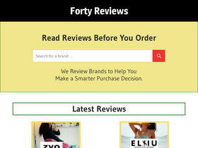 'fortyreviews.com' screenshot