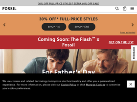 'fossil.com' screenshot